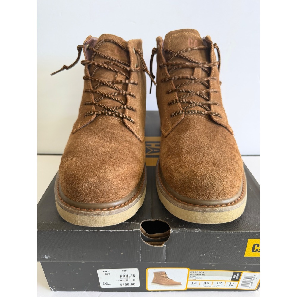 CAT Footwear Narrate Mens Suede workman utility Boots Dachshund Brown Size 13
